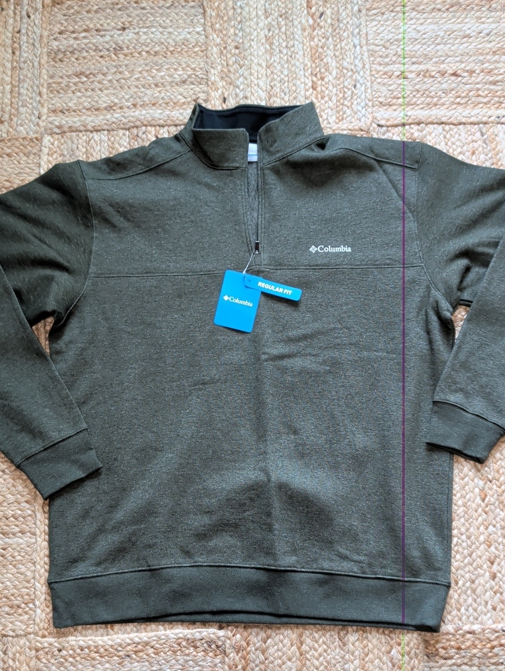 Columbia Olive Green Quarter-Zip Pullover
